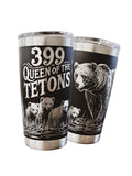 QUEEN OF THE TETONS 20OZ FULL WRAP TUMBLER - BLACK