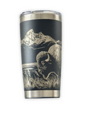 BISON TETON 20OZ FULL WRAP TUMBLER - BLACK
