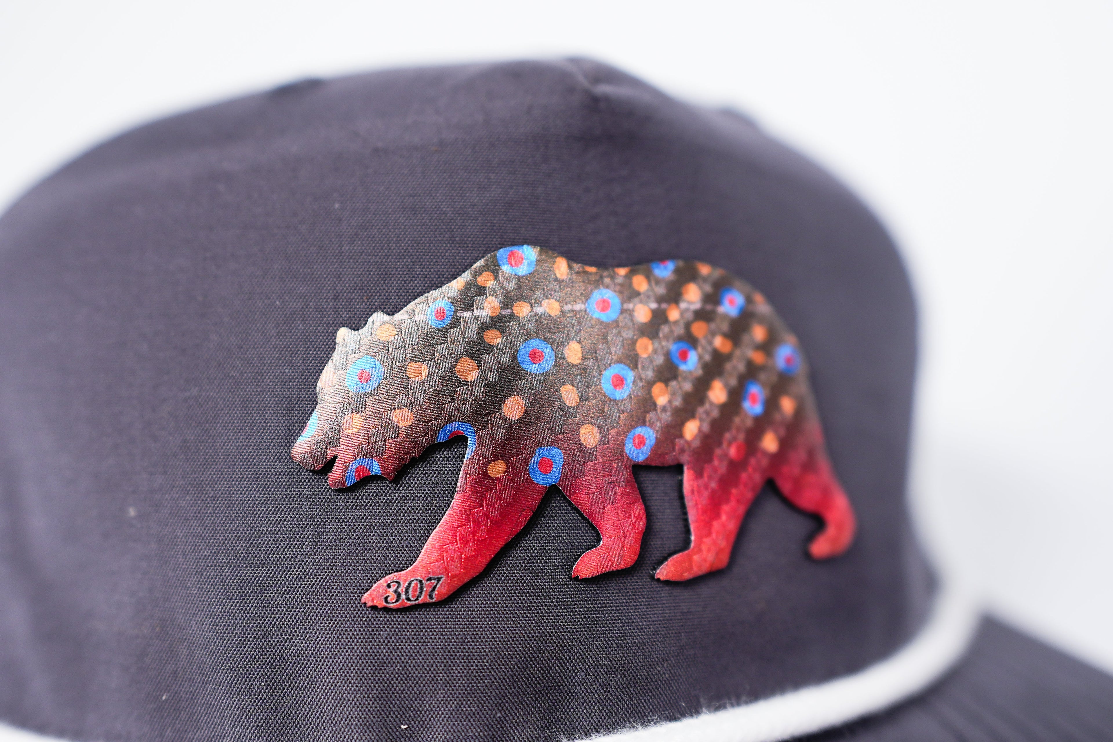 307 BEAR TROUT GRAMPS HAT - CHARCOAL/WHITE