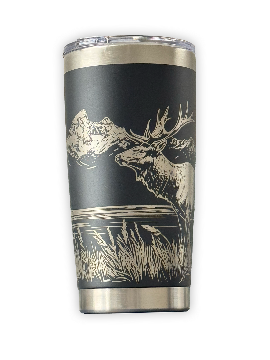 ELK TETON 20OZ FULL WRAP TUMBLER - BLACK