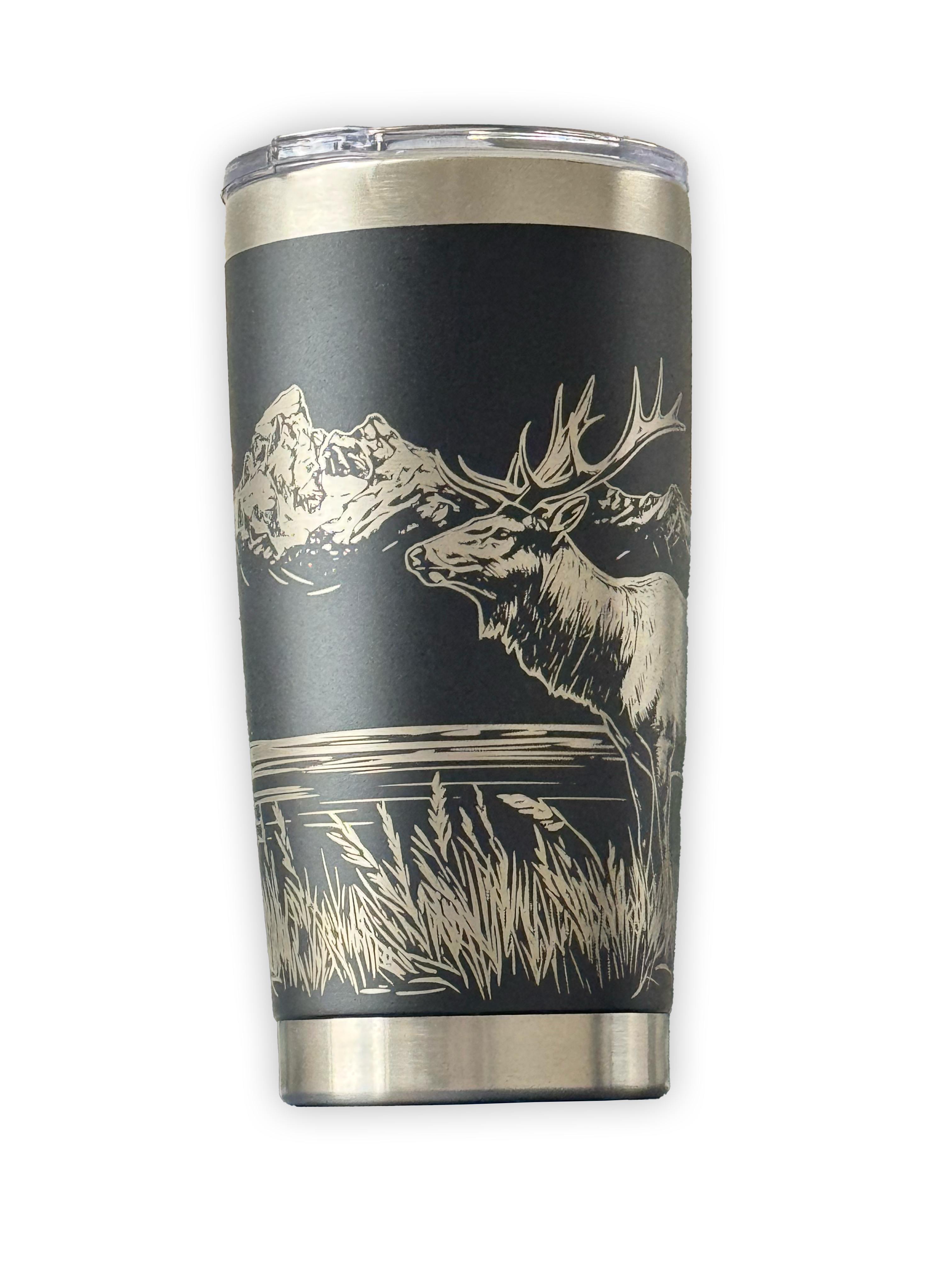 ELK TETON 20OZ FULL WRAP TUMBLER - BLACK