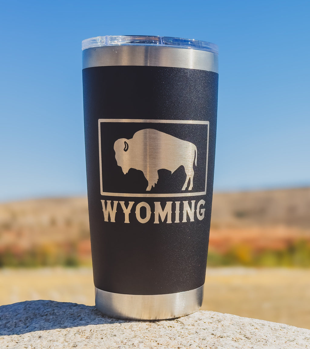 WYO BUFFALO 20OZ TUMBLER - BLACK