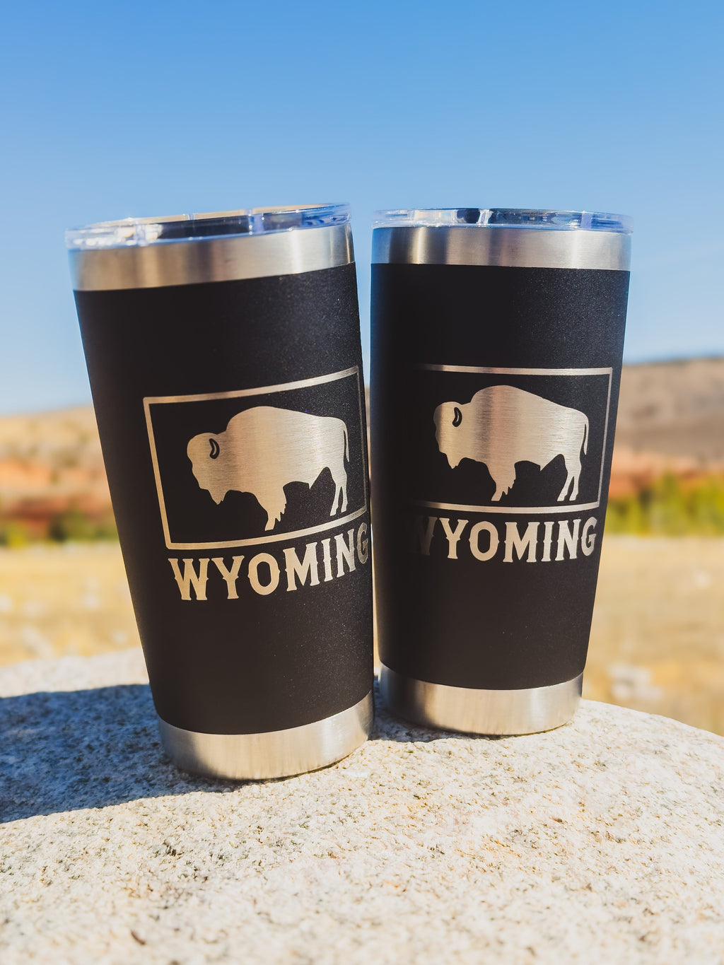 WYO BUFFALO 20OZ TUMBLER - BLACK