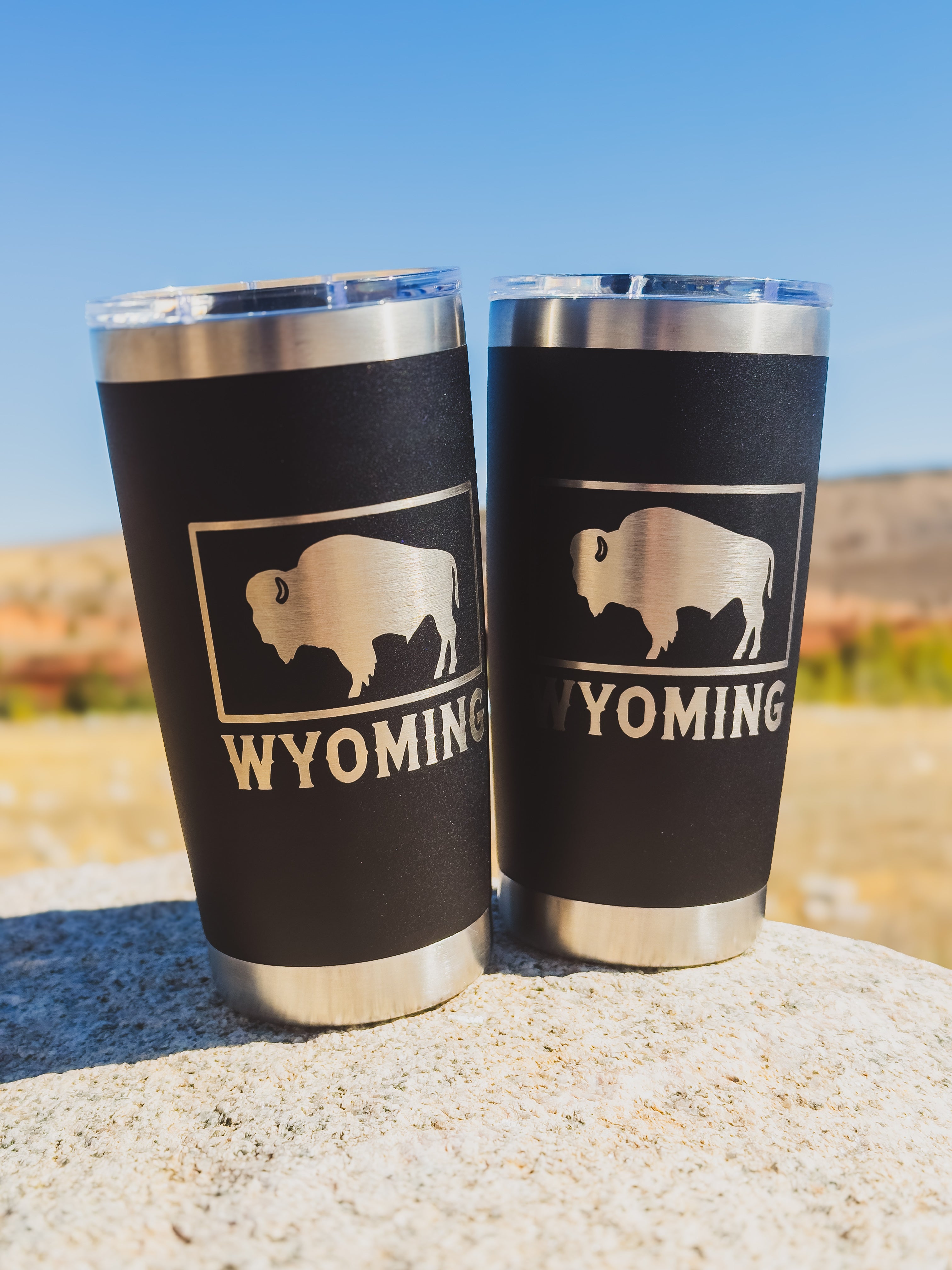 WYO BUFFALO 20OZ TUMBLER - BLACK