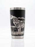 WOLF TETON 20OZ FULL WRAP TUMBLER - BLACK